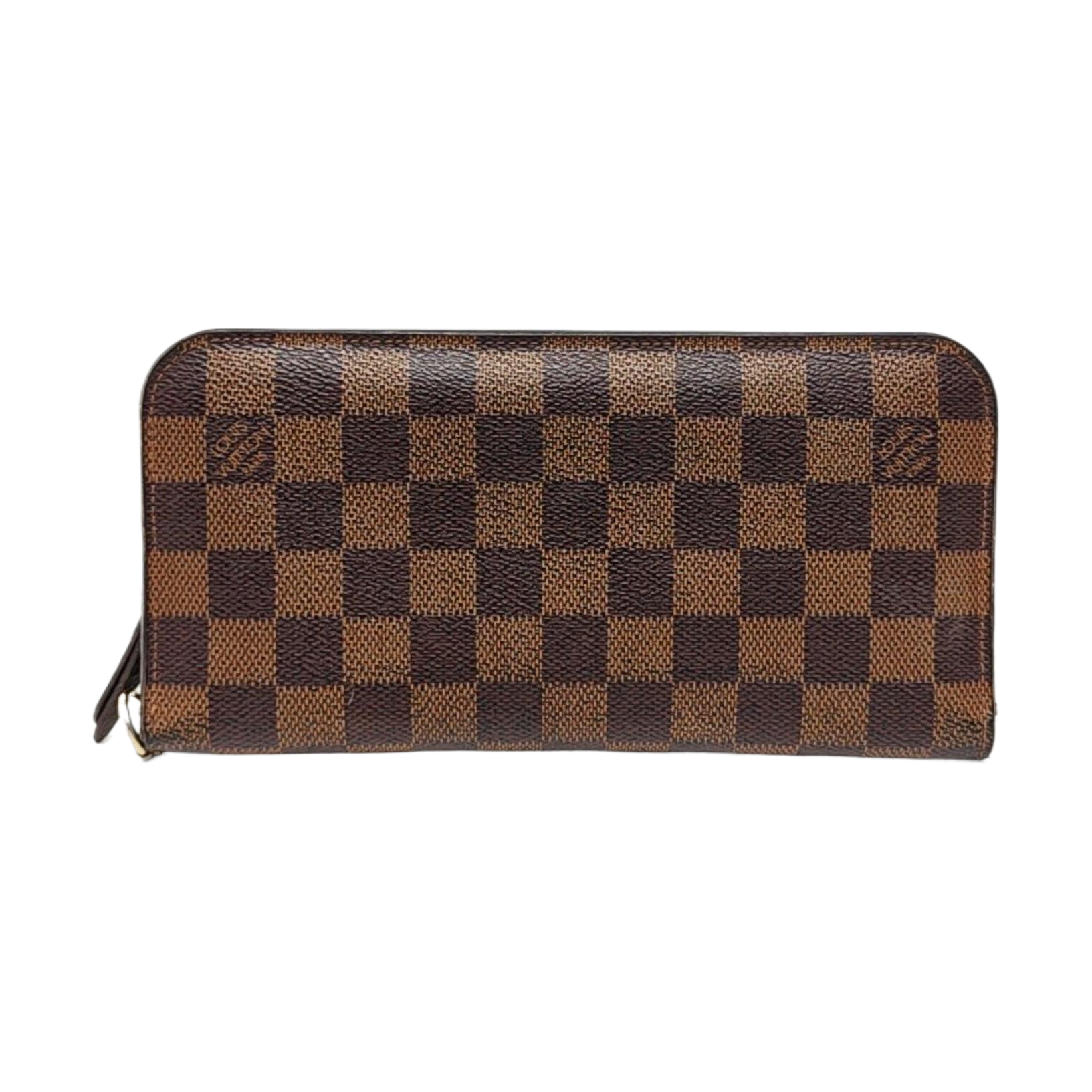INSOLITE Damier Ebene Coated Canvas Brown Wallet