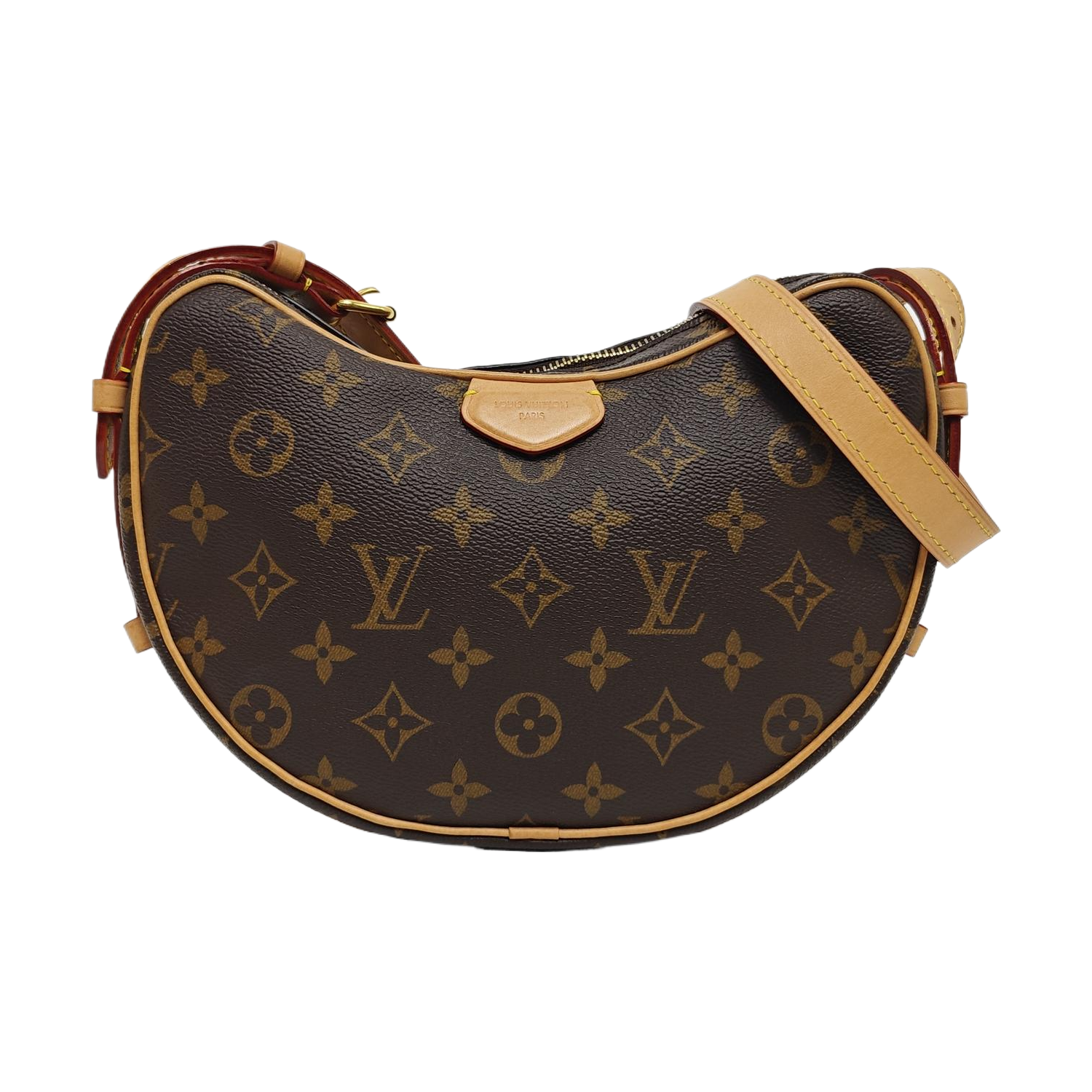 CROISSANT Monogram Coated Canvas Brown