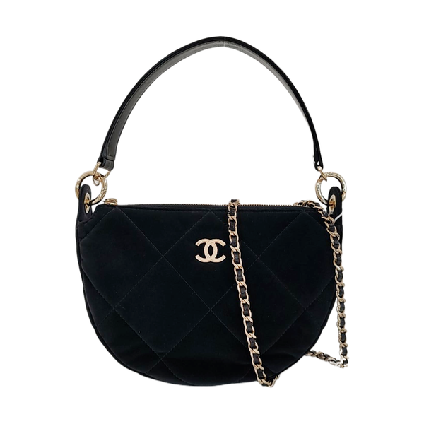 Quilted Velvet Black