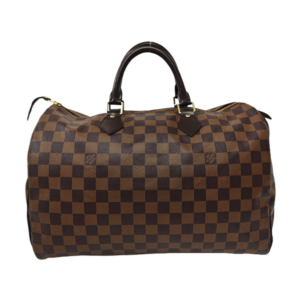 SPEEDY 35 Damier Ebene Coated Canvas Brown