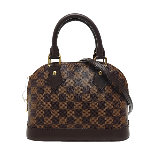 ALMA BB Damier Ebene Coated Canvas Brown