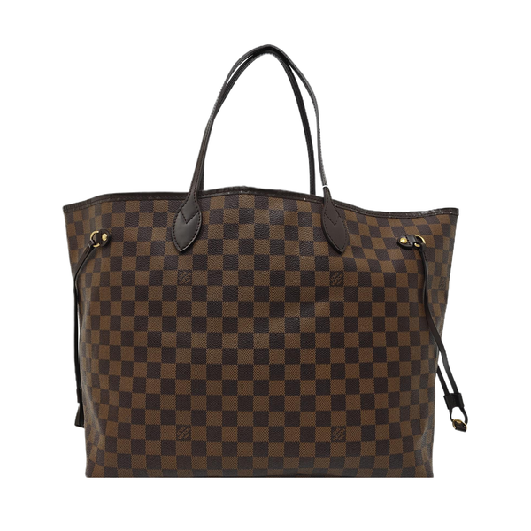 NEVERFULL GM Damier Ebene Coated Canvas Brown