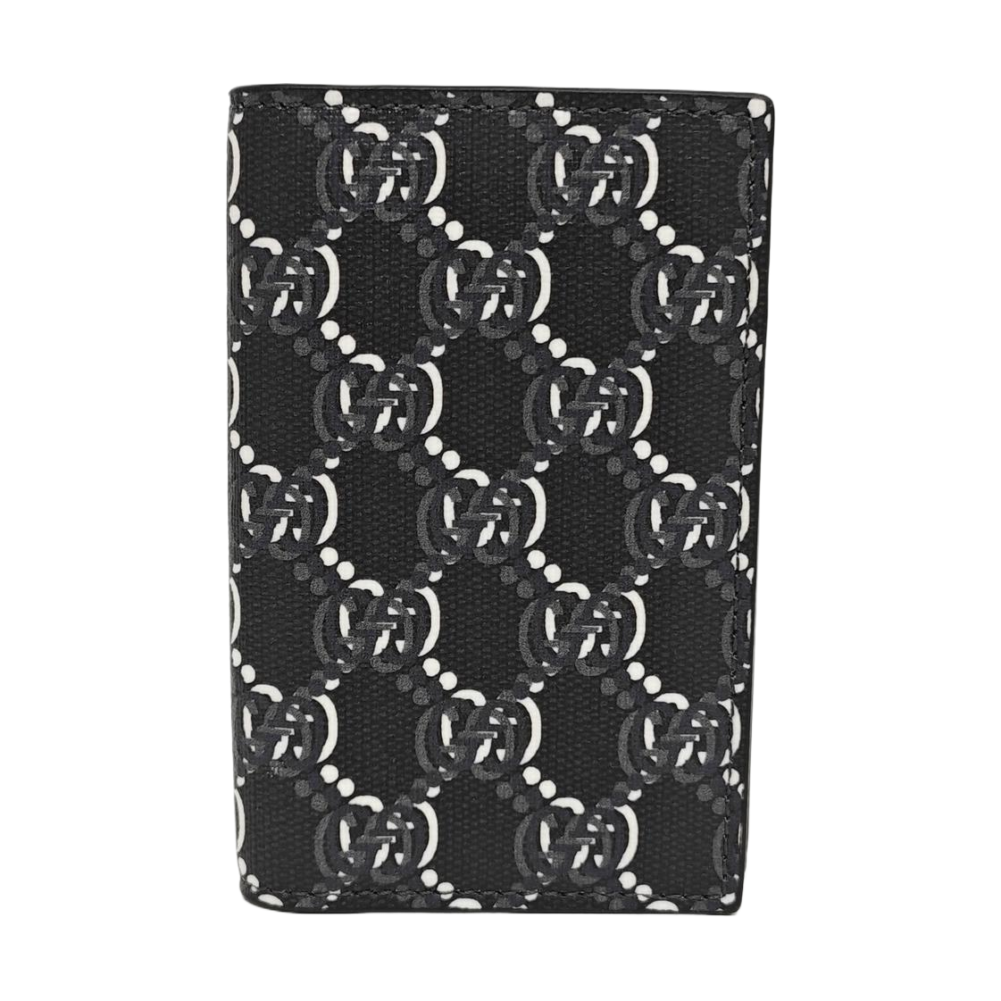 Monogram Coated Canvas Card Holder Gray
