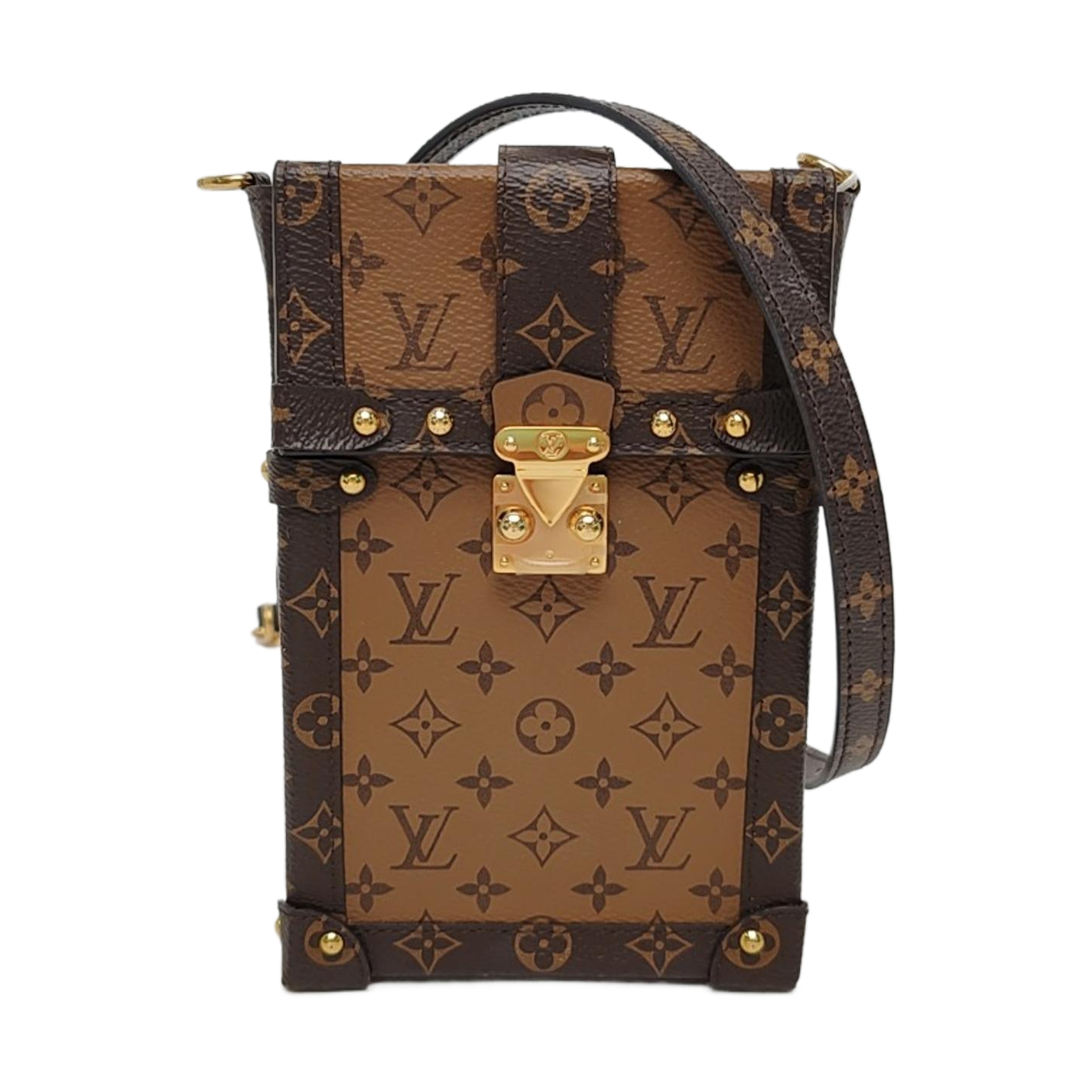 TRUNK Monogram Coated Canvas Brown
