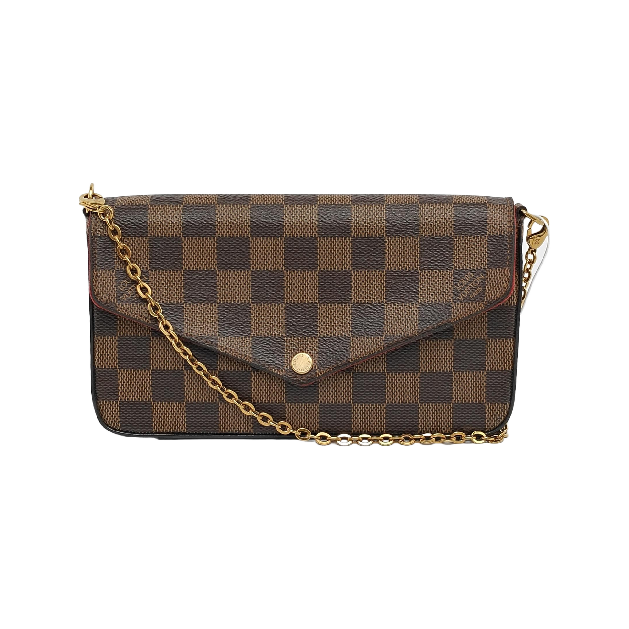 FÉLICIE Damier Ebene Coated Canvas Brown