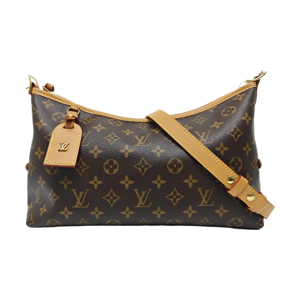 CARRYALL Small Monogram Coated Canvas Brown