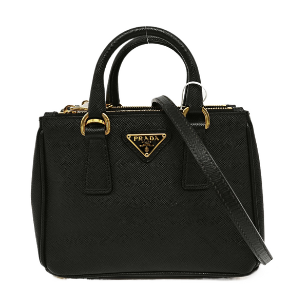 Galleria Super Mini Saffiano Calfskin Black