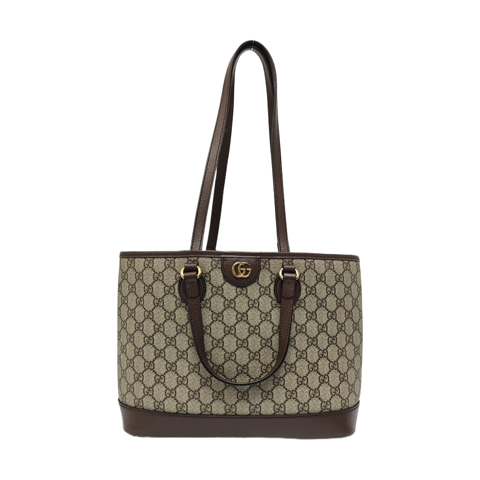 Ophidia Medium Monogram Coated Canvas Beige