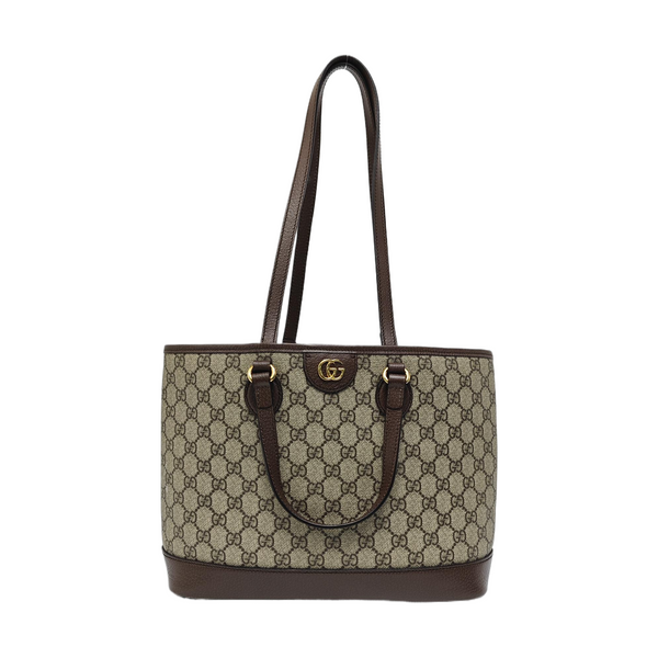 Ophidia Medium Monogram Coated Canvas Beige