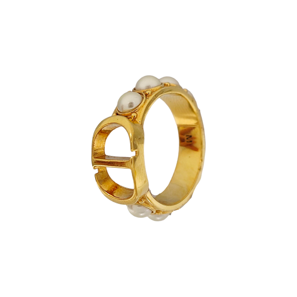 30 Montaigne Faux Pearl Gold Ring EU 53