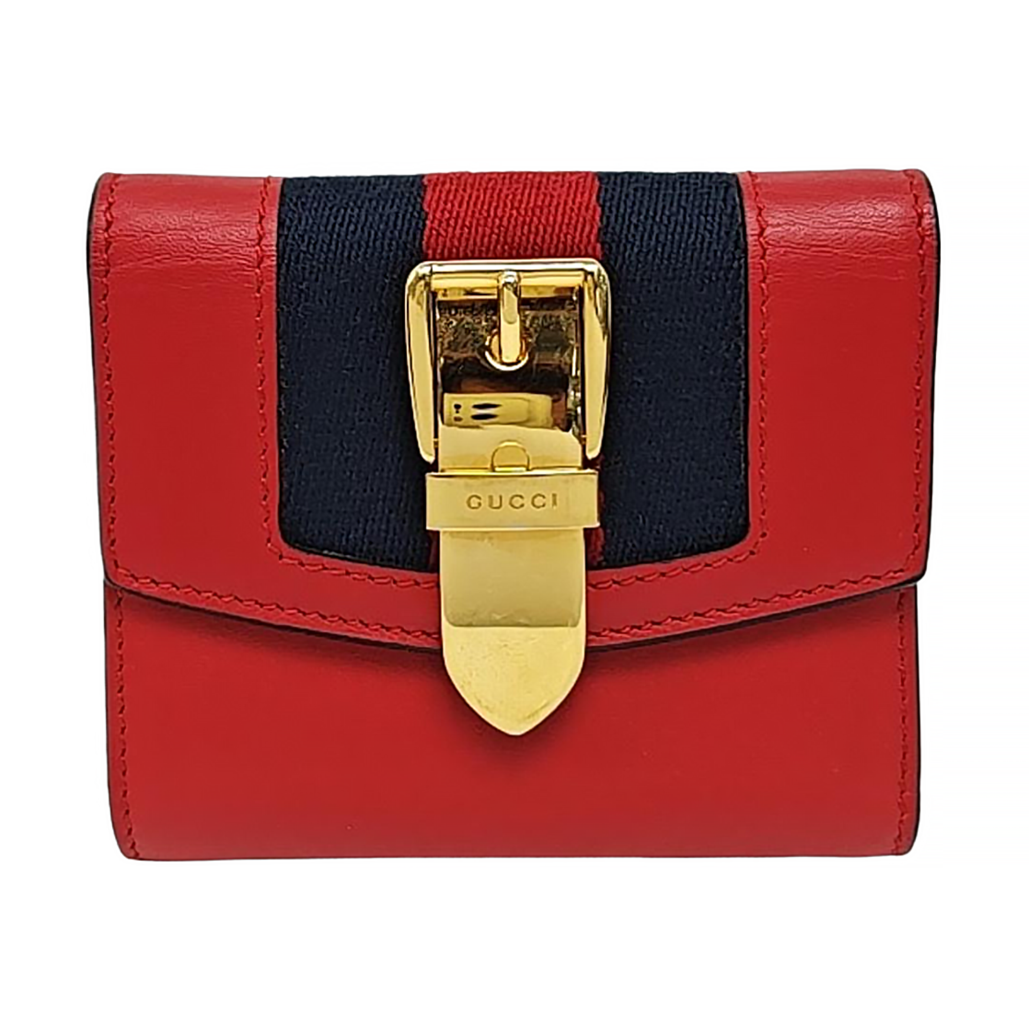 Authenticated pre-owned  Sylvie Calfskin Red Wallet - Wallet at Looply