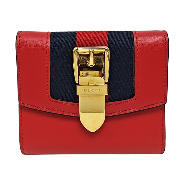 Authenticated pre-owned  Sylvie Calfskin Red Wallet - Wallet at Looply