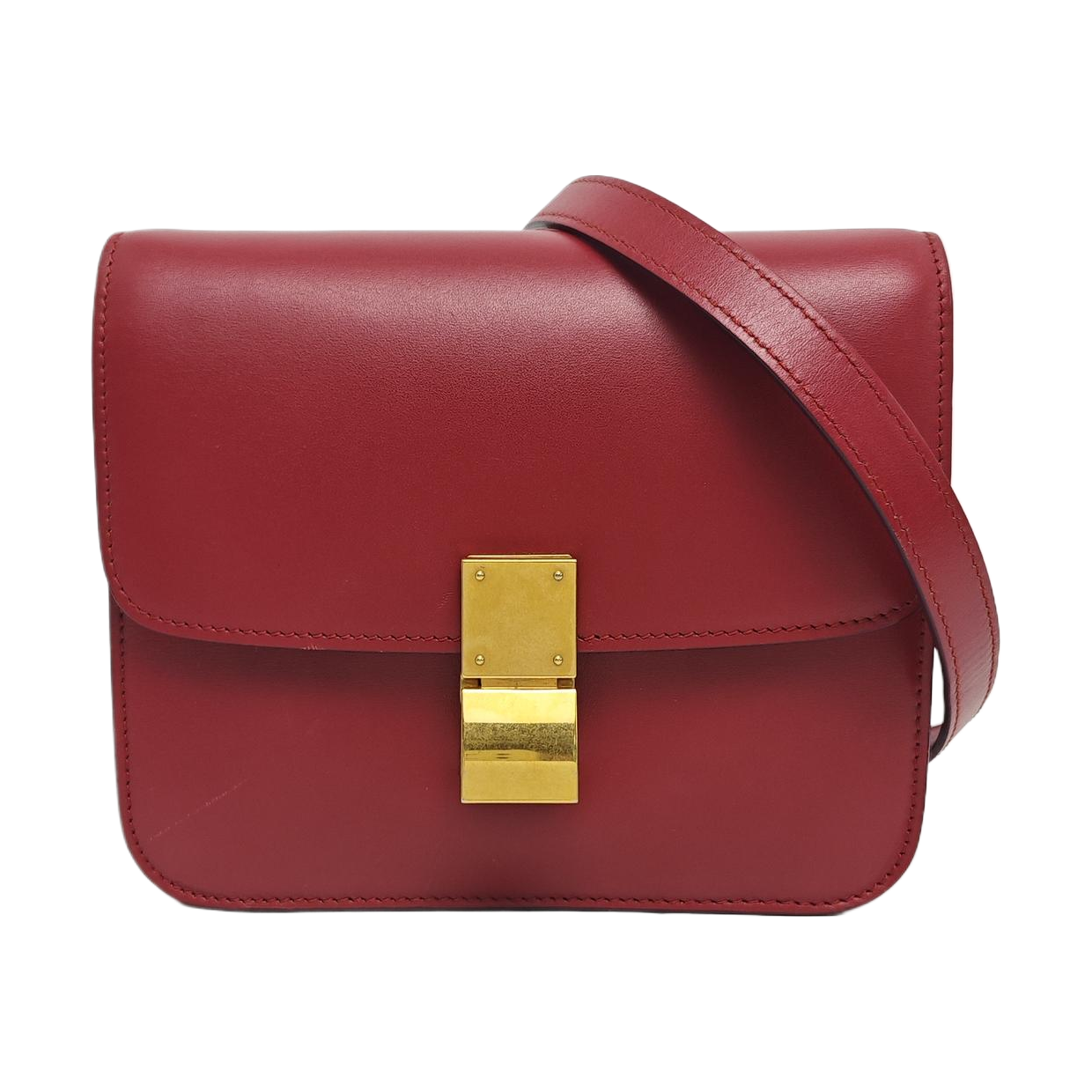 Authenticated pre-owned  CLASSIC BOX Small Calfskin Red - Shoulder Bag at Looply