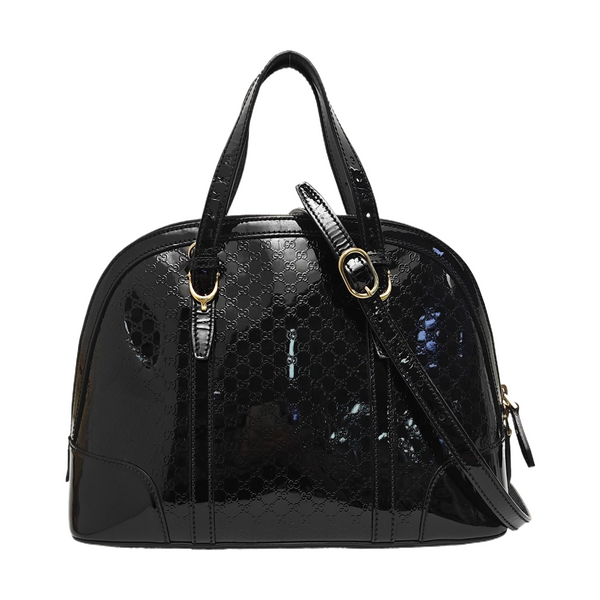 Microguccissima Monogram Patent Leather Black