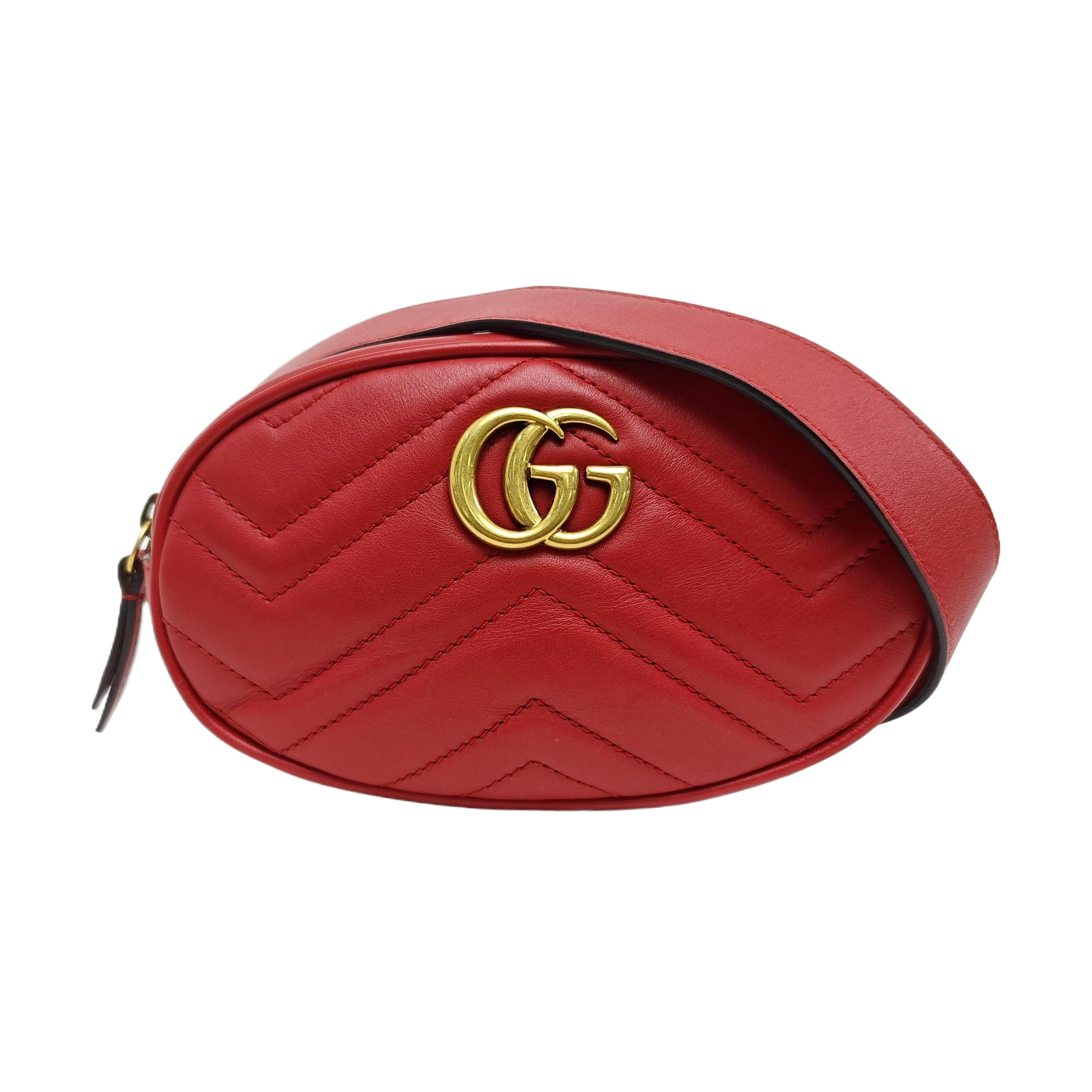 GG Marmont Super Mini Quilted Calfskin Red