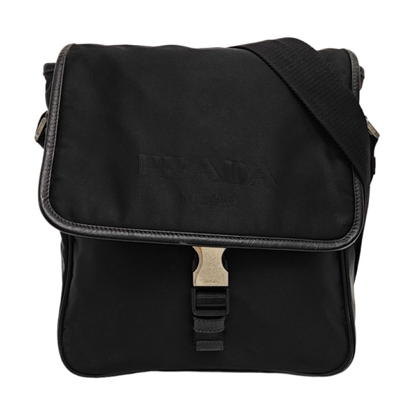 Nylon Shoulder Bag Black
