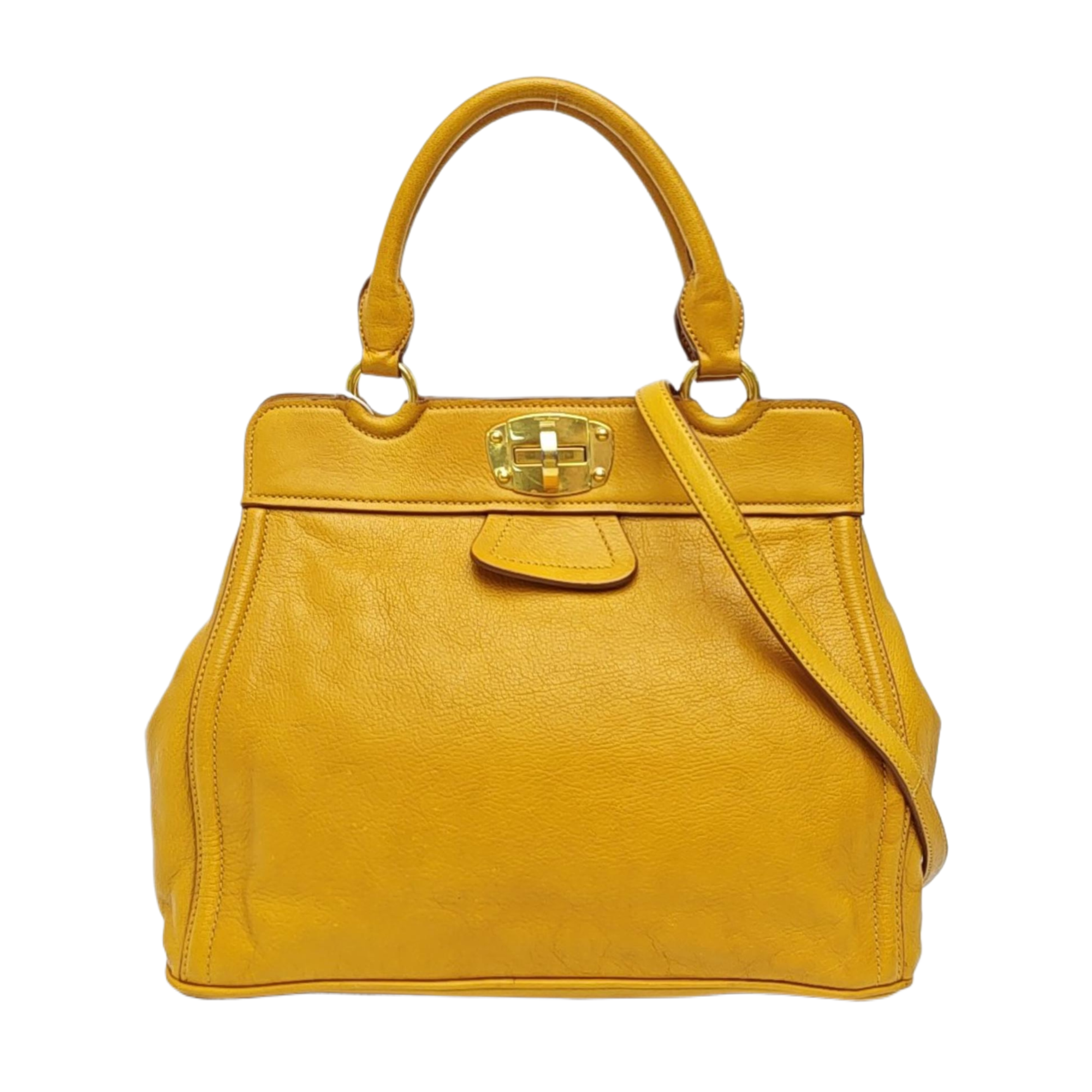 Calfskin Tote Bag Yellow