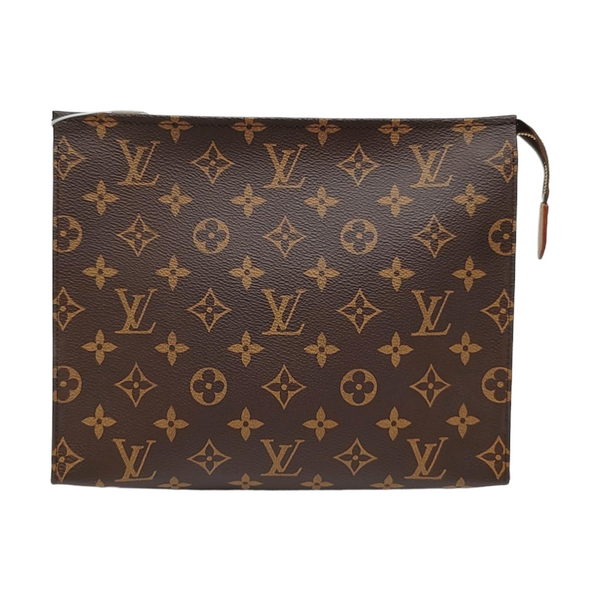 TOILET POCKET 26 Monogram Coated Canvas Brown