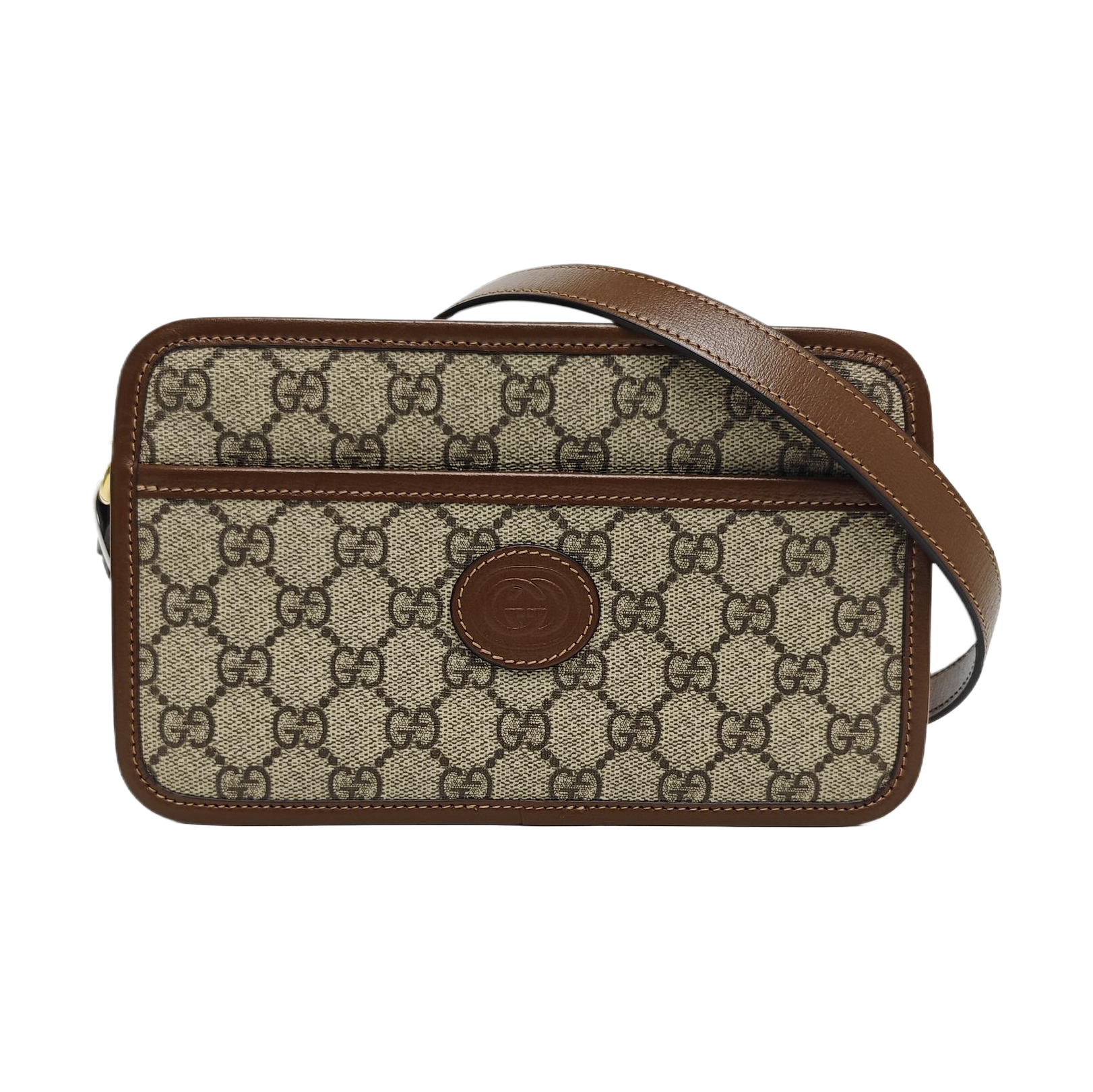 GG Supreme Mini Monogram Coated Canvas Beige
