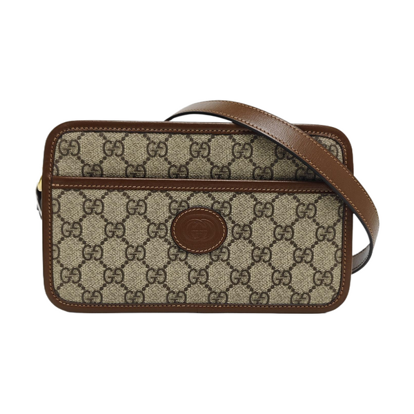 GG Supreme Mini Monogram Coated Canvas Beige