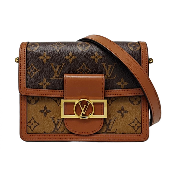 DAUPHINE Mini Monogram Coated Canvas Brown