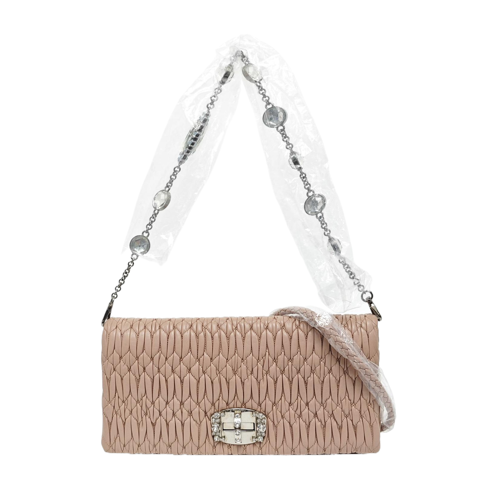 Crystal Quilted Lambskin Pink