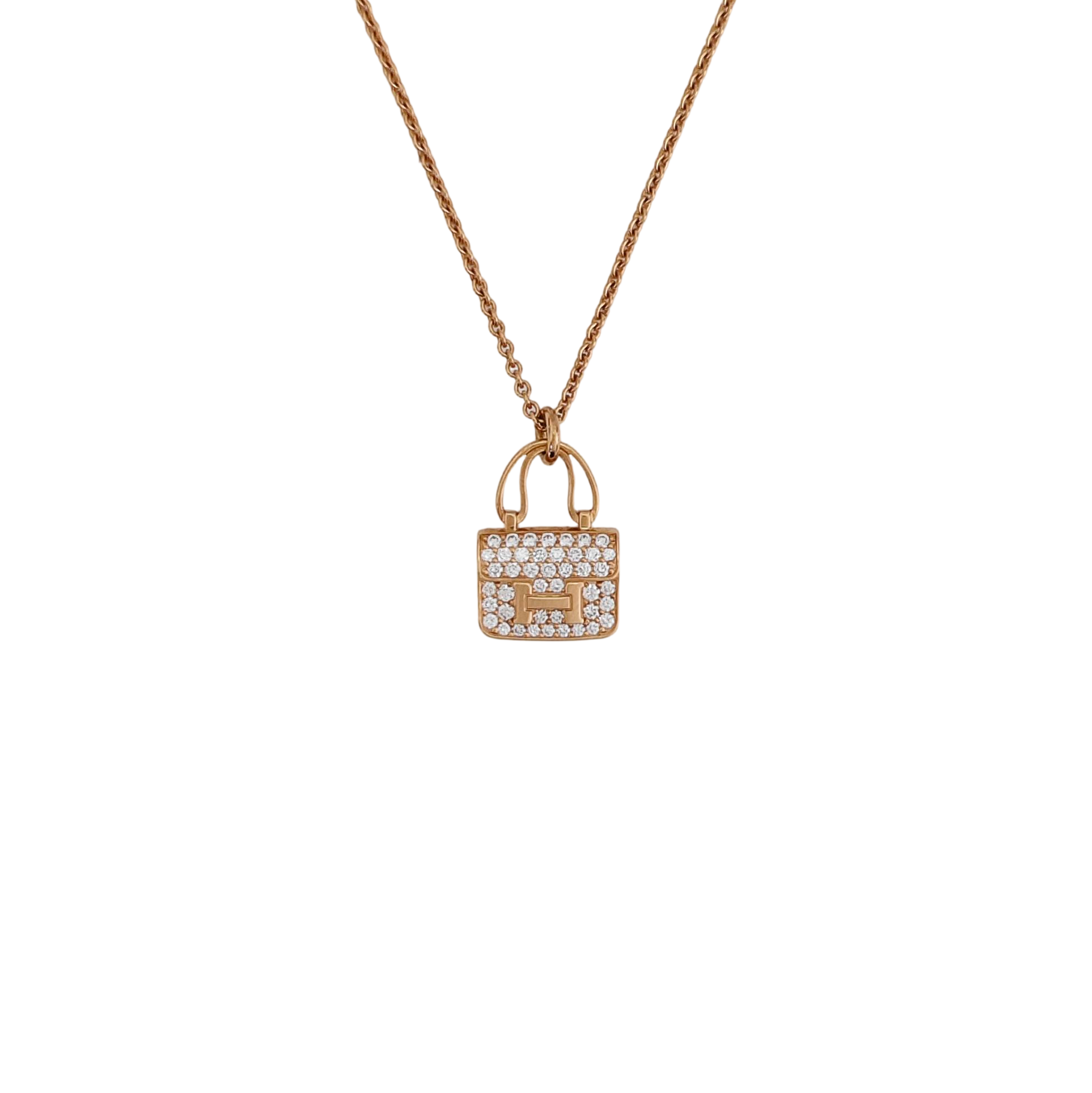 Amulettes Constance 18k Rose Gold Necklace