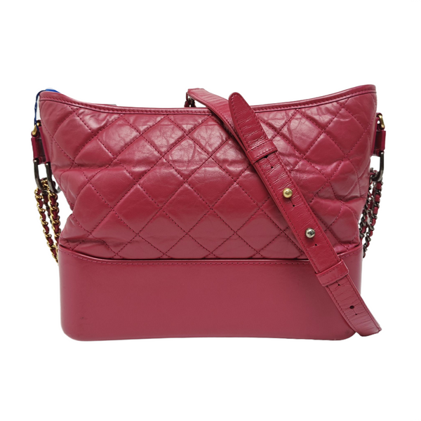GABRIELLE Medium Quilted Calfskin Red