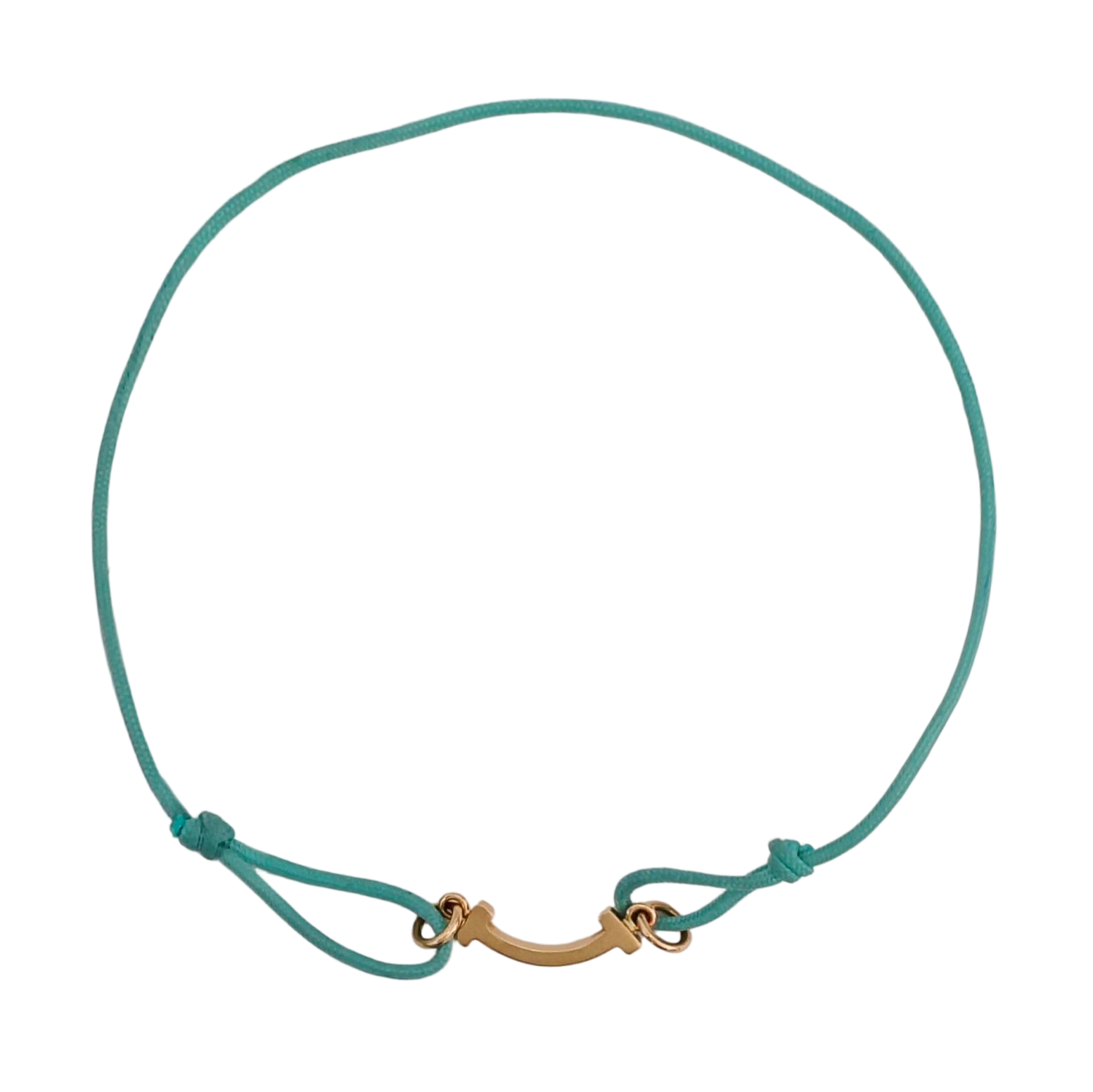 Tiffany T 18k Rose Gold Blue Bracelet