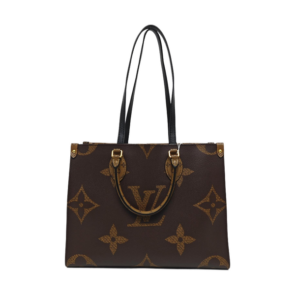 ONTHEGO MM Monogram Coated Canvas Brown
