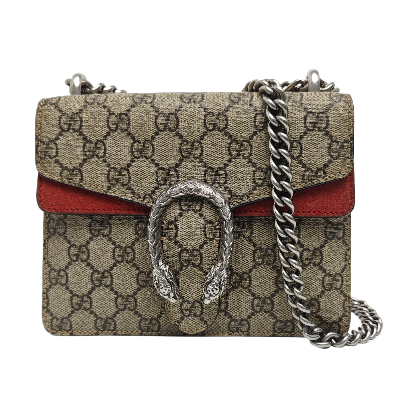 Dionysus Mini Monogram Coated Canvas Beige