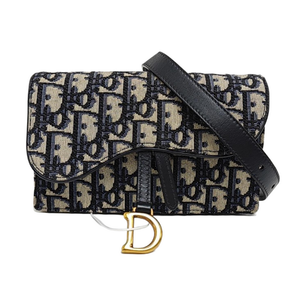Saddle Mini Oblique Canvas Blue