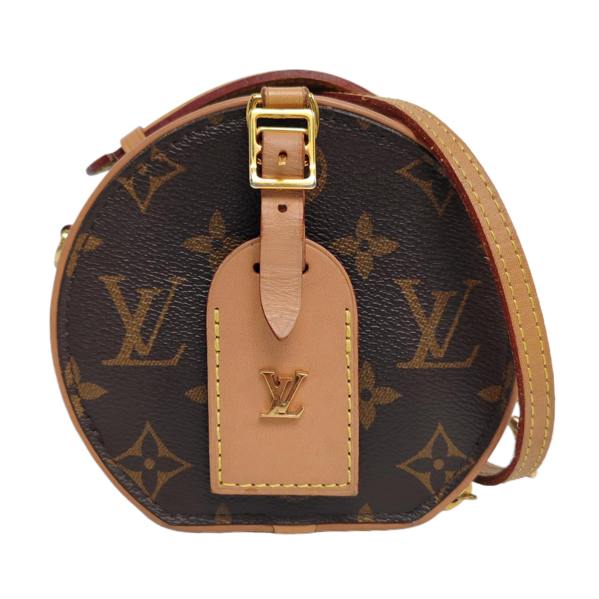 BOITE CHAPEAU Mini Monogram Coated Canvas Brown