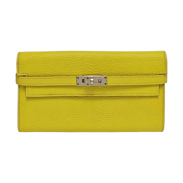 Kelly 19 Chèvre Mysore Yellow Wallet