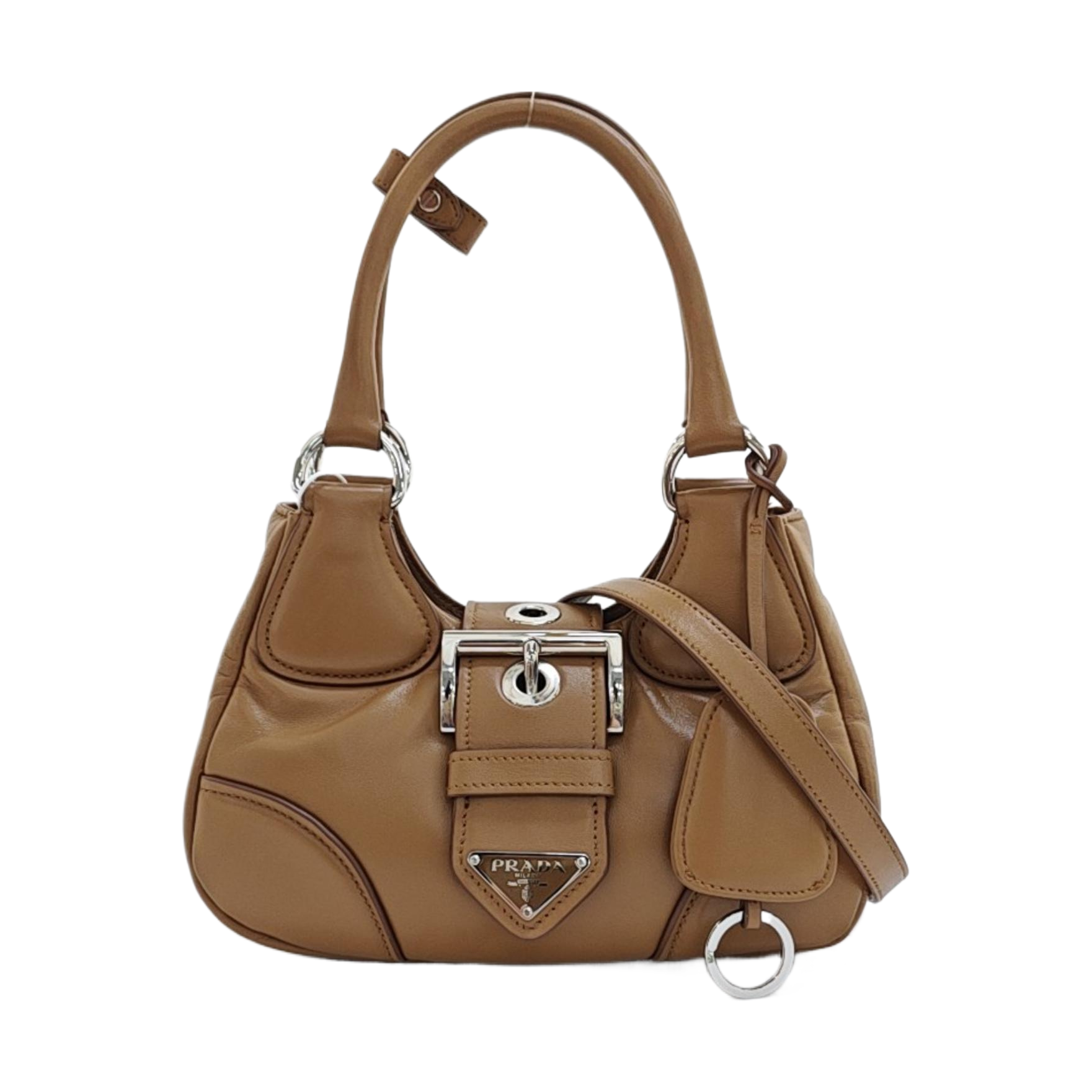 Lambskin Shoulder Bag Brown