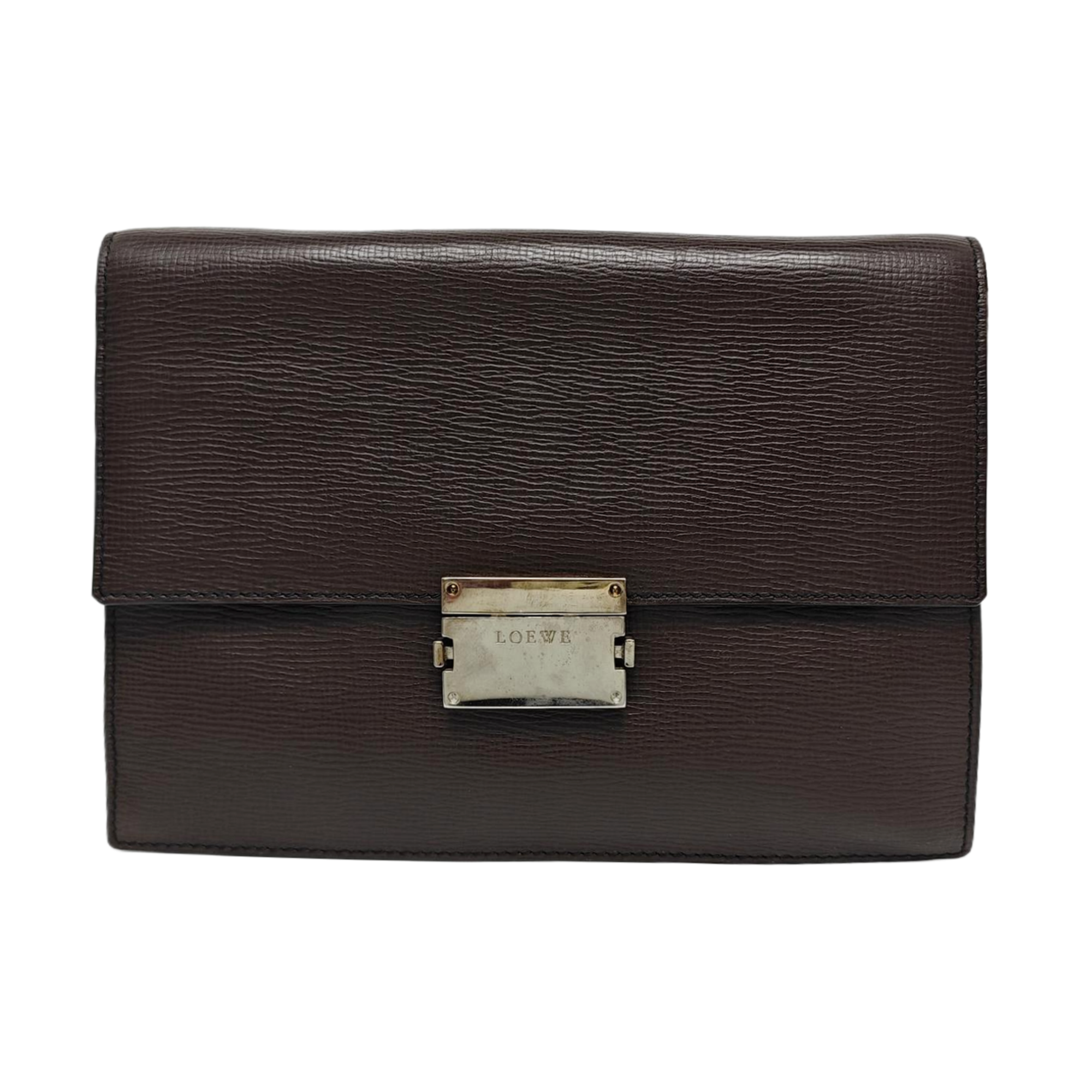Calfskin Clutch Brown