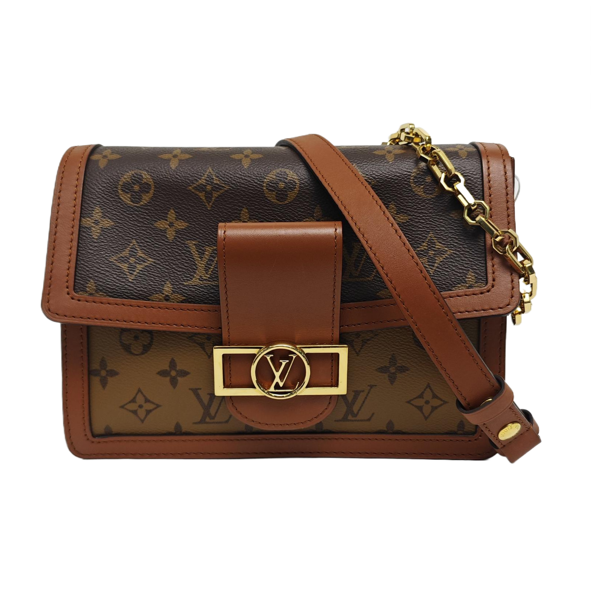 DAUPHINE MM Monogram Coated Canvas Brown