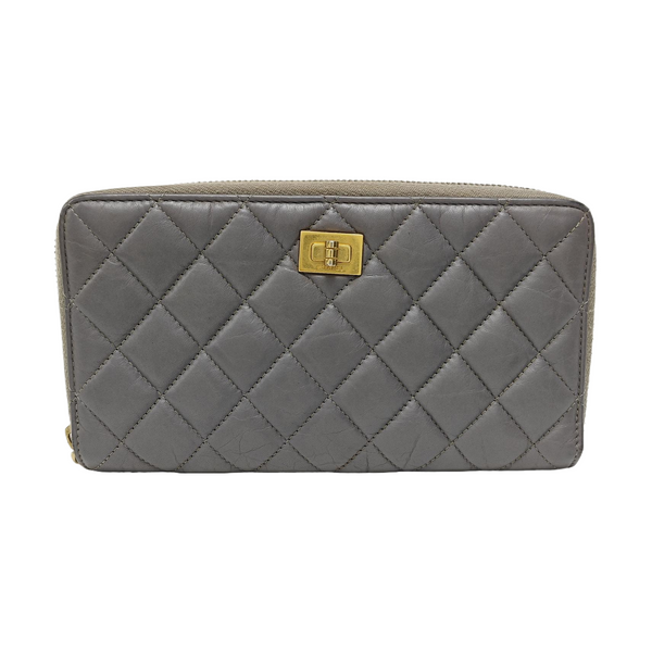 2.55 224 Quilted Calfskin Gray Wallet