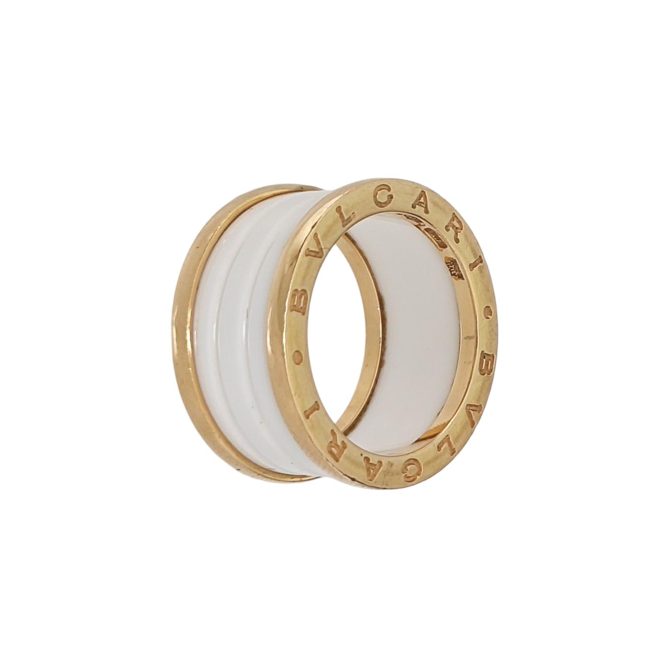 B.ZERO1 18k Rose Gold White Ring EU 54