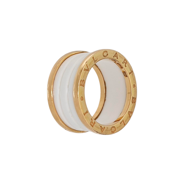 B.ZERO1 18k Rose Gold White Ring EU 54