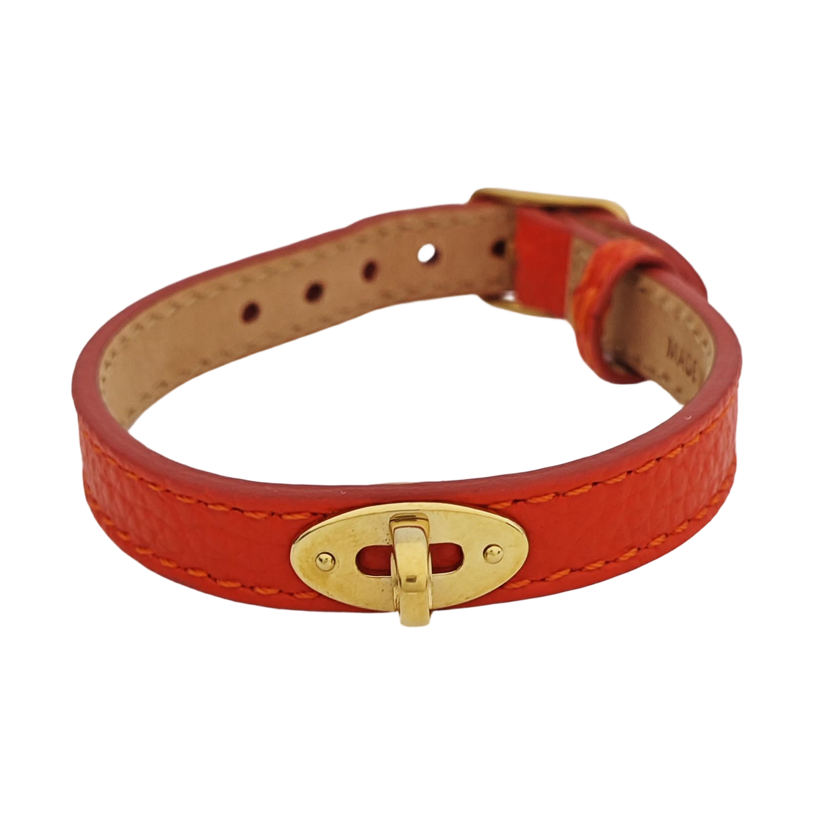 Leather Orange Bangle