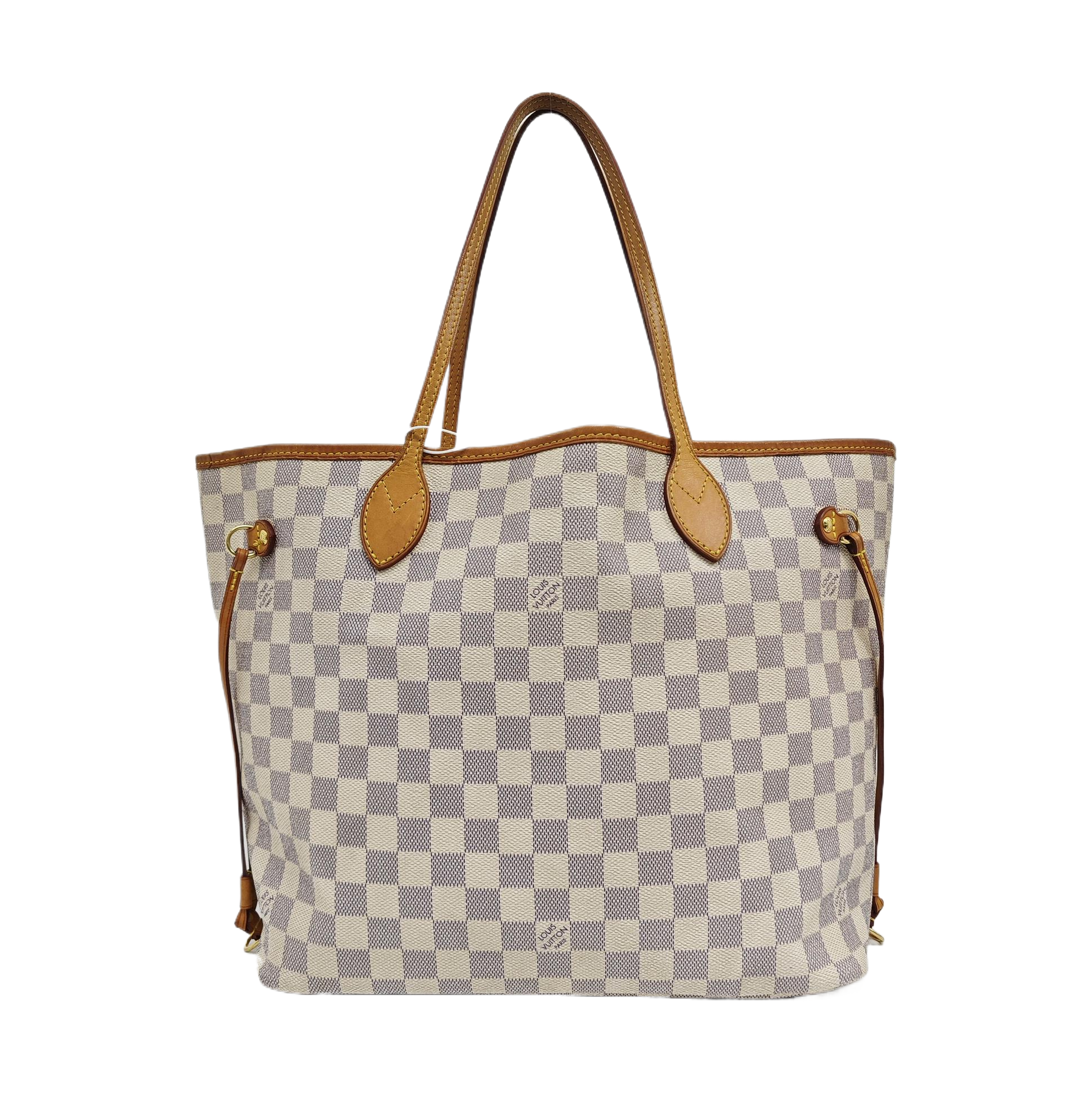 NEVERFULL MM Damier Azur Coated Canvas Beige