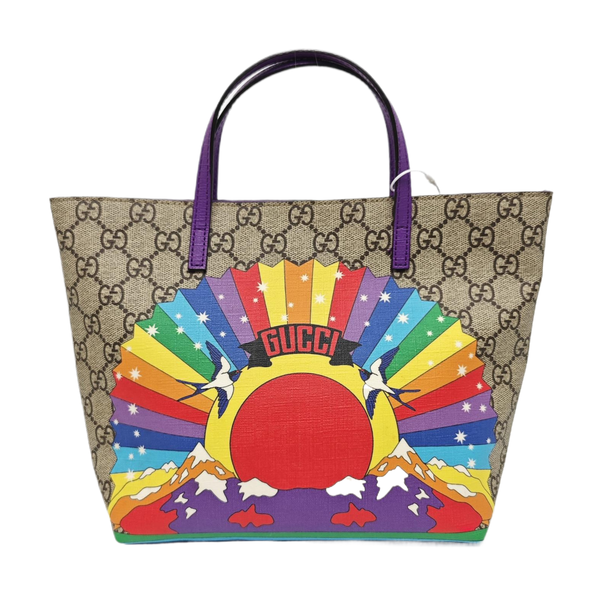 Monogram Coated Canvas Tote Bag Beige
