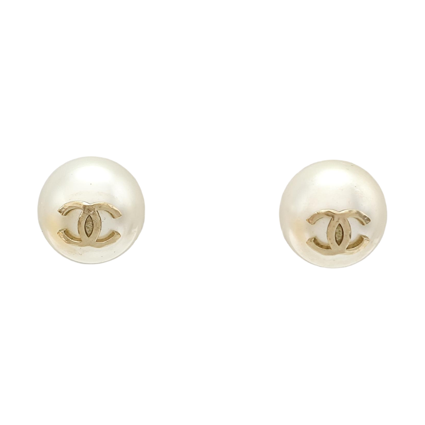 Metal White Stud Earrings