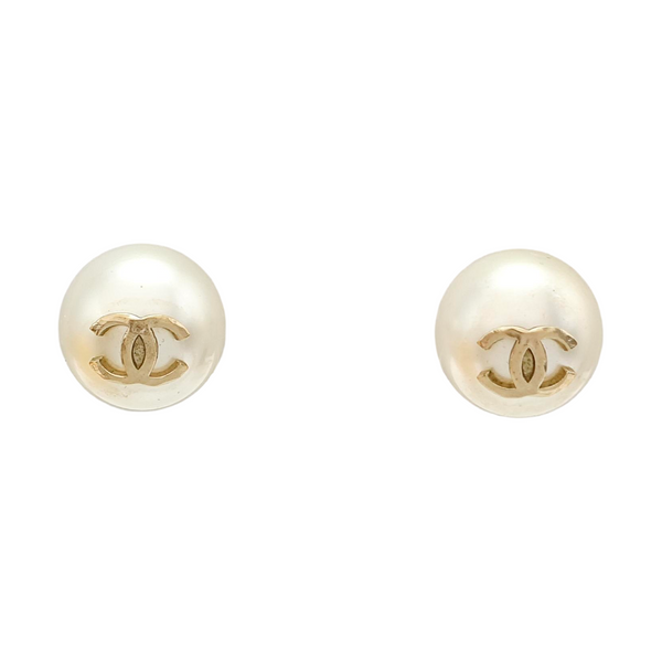 Metal White Stud Earrings