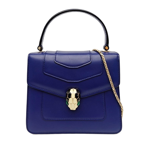 SERPENTI FOREVER Small Calfskin Blue