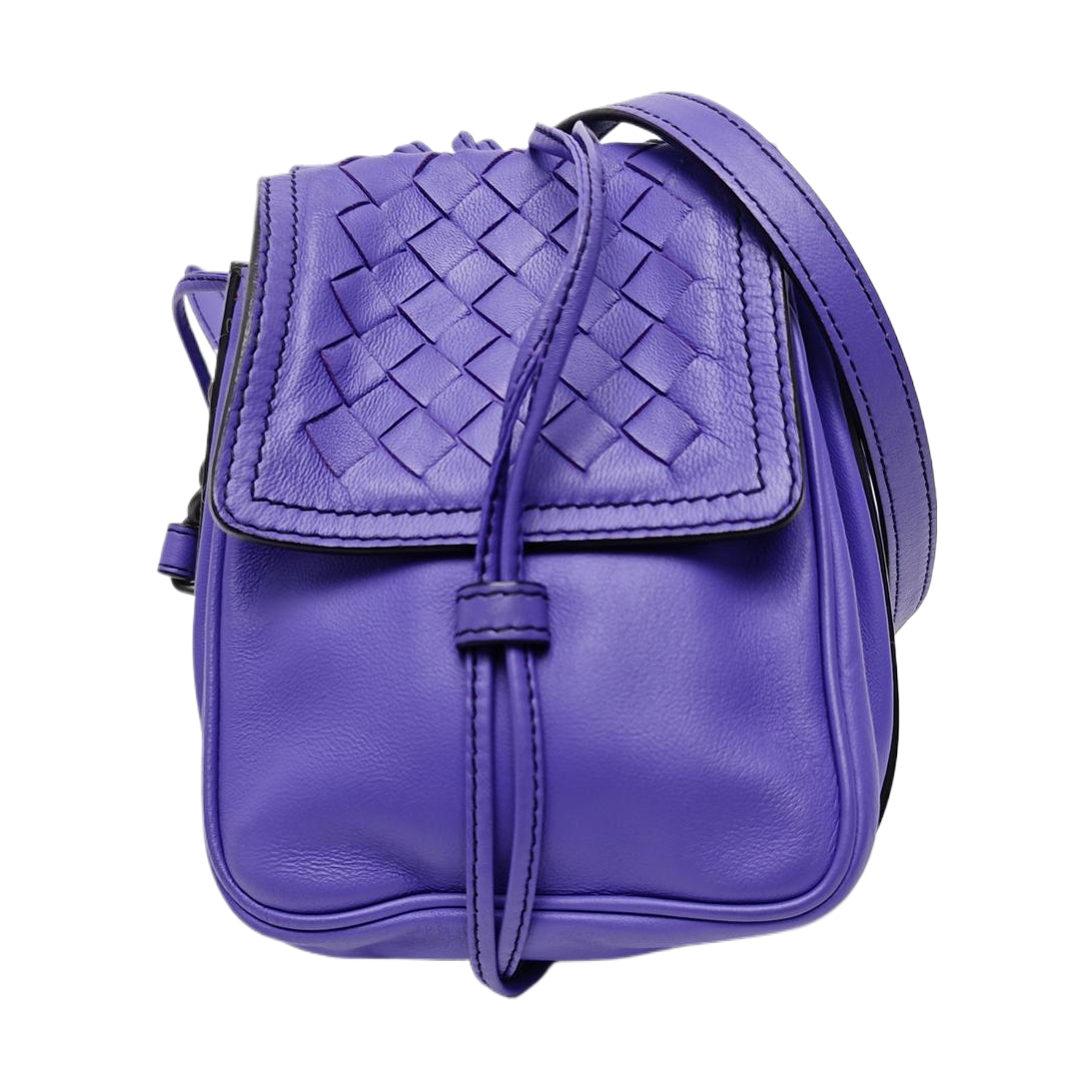Calfskin Shoulder Bag Purple
