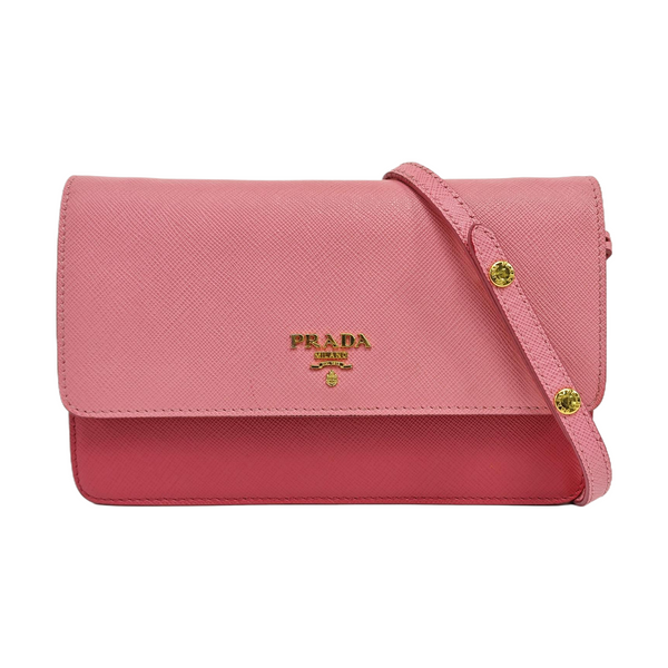 Saffiano Calfskin Shoulder Bag Pink