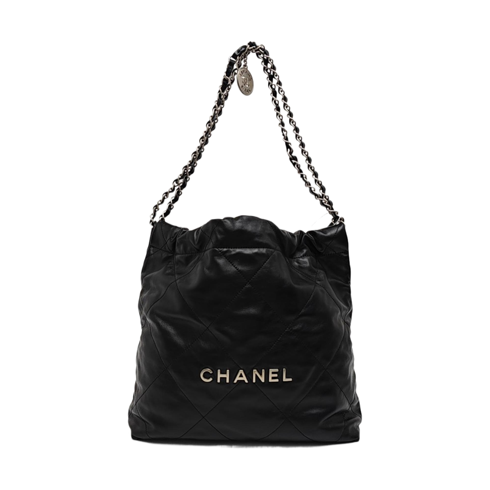 CHANEL 22 Small Quilted Calfskin Black