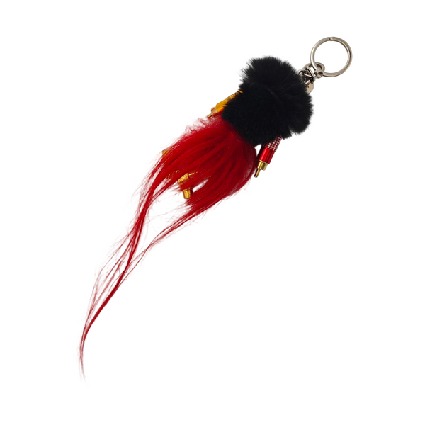 Fabric Bag Charm Red